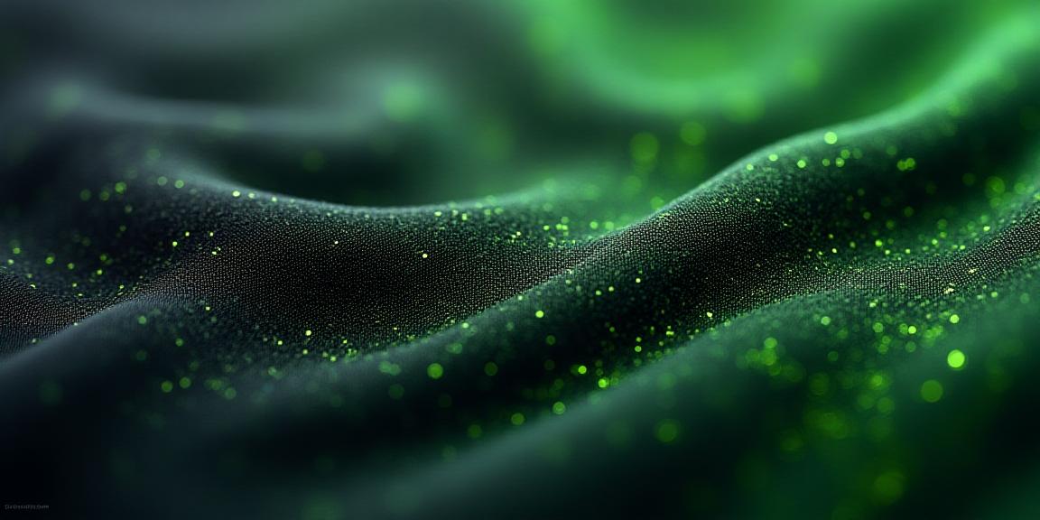 Close up of woven textile fiber with digital overlay